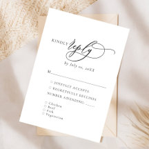 Elegant and Modern RSVP Response Card