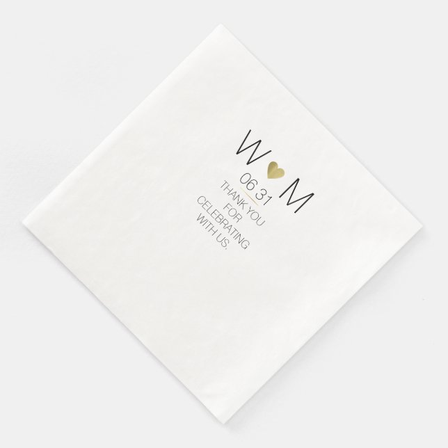 Elegant and modern wedding napkin (Corner)