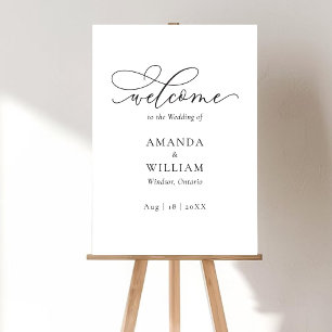 Elegant and Modern Wedding Welcome sign