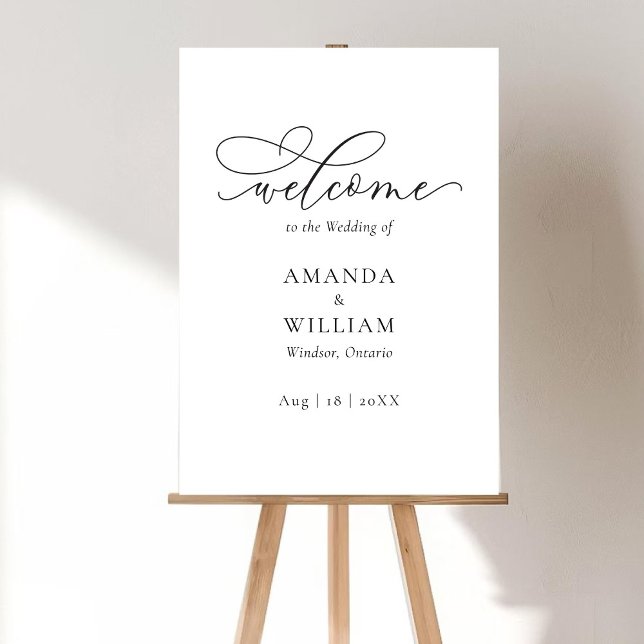 Elegant and Modern Wedding Welcome sign (Creator Uploaded)