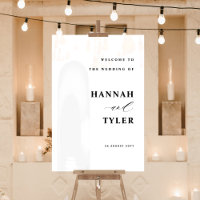 Elegant and Modern Wedding Welcome White