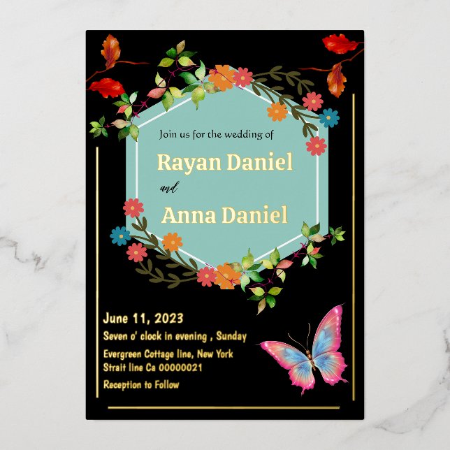 Elegant and neutral flower  floral wedding (Front)