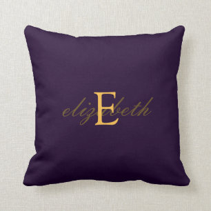 Elegant and Ornate Monogram Belt - Purple Gold 8 Cushion