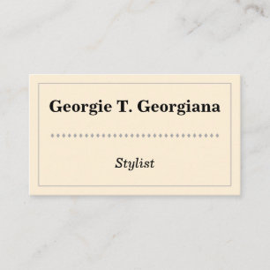Elegant and Plain Stylist Business Card