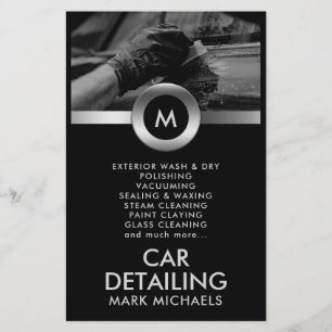 Elegant and professional car detailing flyer
