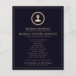 Elegant and professional indigo gold  flyer