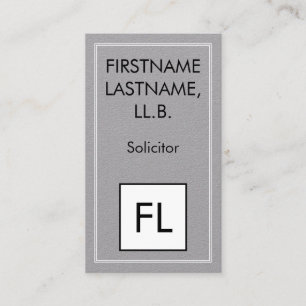 Elegant and Respectable Solicitor Business Card