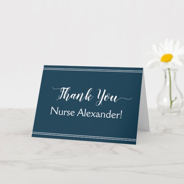 Elegant and Respectable "Thank You" Thank You Card (Small Plant)