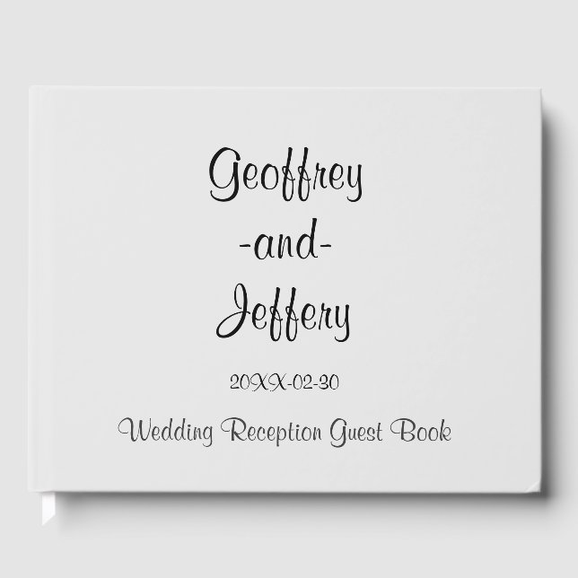Elegant and Respectable Wedding Party Guestbook (Front)