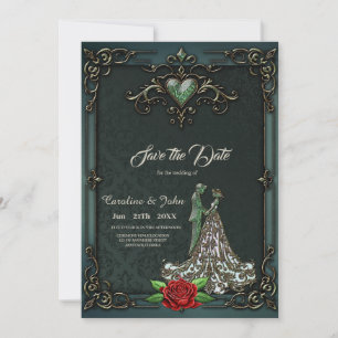 Elegant and romantic vintage design. save the date