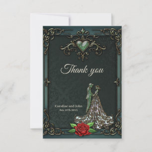 Elegant and romantic vintage design. thank you card