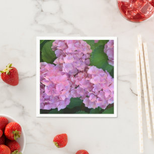 Elegant and Rustic Hortensia Hydrangea macrophylla Napkin