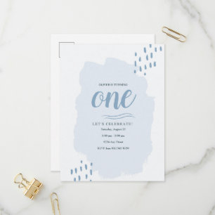 Elegant And Simple Any Age kids Birthday Party Invitation Postcard