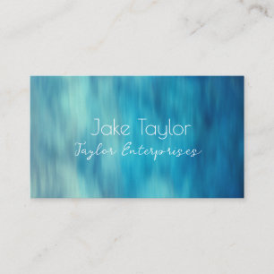 elegant  and simple blue and teal painted artistic business card