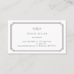 Elegant and simple classic frame business card