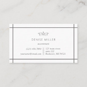 Elegant and simple classic frame business card