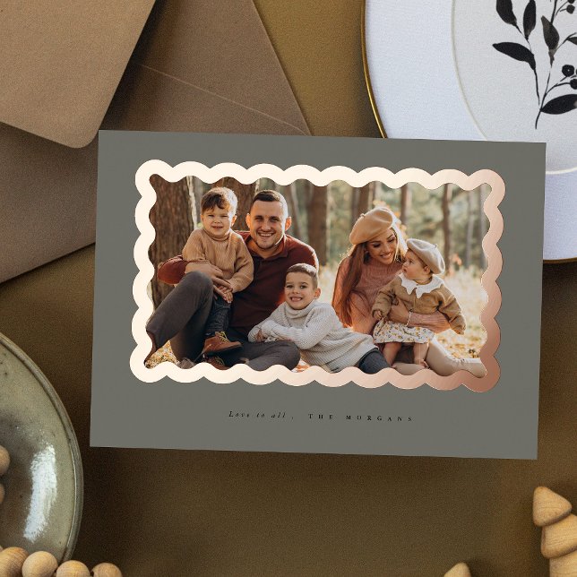 Elegant and Simple Foil Christmas Photo Card (Creator Uploaded)