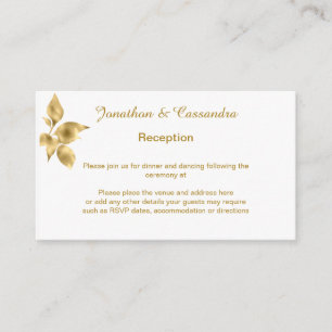 ELEGANT AND SIMPLE GOLD WHITE GOLD GLITTER ENCLOSURE CARD