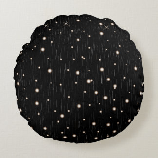 Elegant and simple night snow pattern round cushion