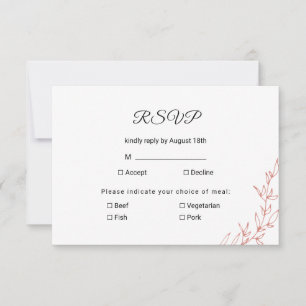Elegant and Simple RSVP Card