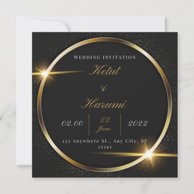 Elegant and Simple Wedding Invitation Card (Front)