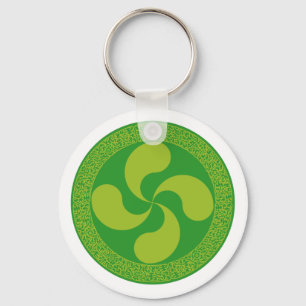 Elegant and stylish Basque cross: Lauburu, Key Ring