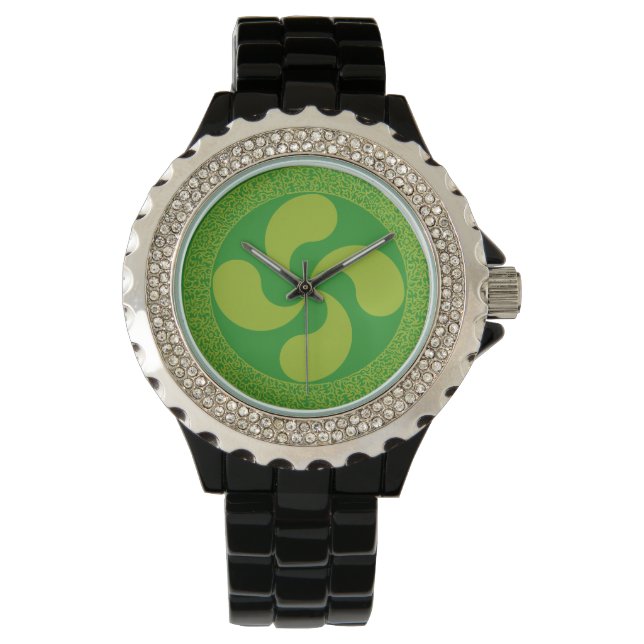 Elegant and stylish Basque cross: Lauburu, Watch (Front)