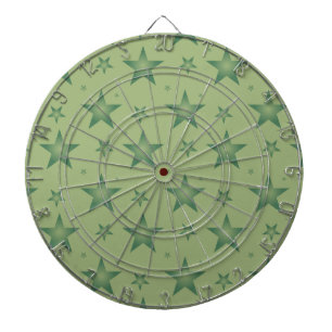Elegant and Stylish Olive Stars on Sage Green Dartboard