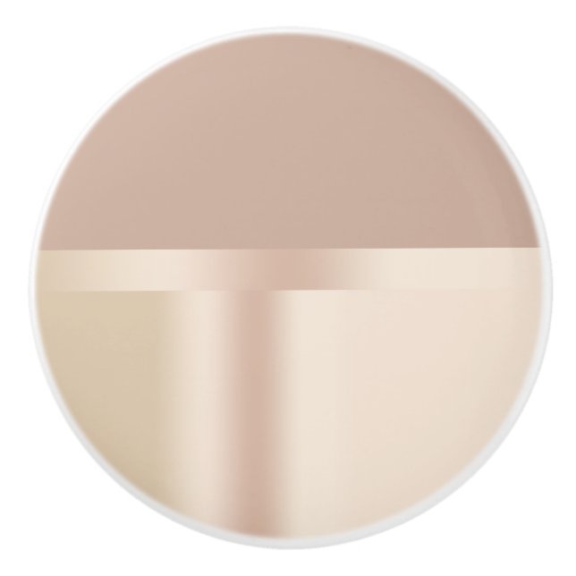 Elegant and stylish rose gold brown ceramic knob (Front)