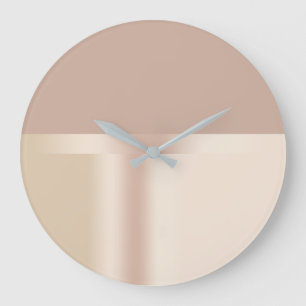 Elegant and stylish rose gold brown large clock