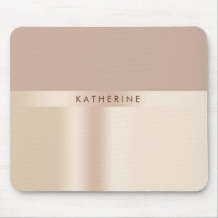 Elegant and stylish rose gold brown mouse pad