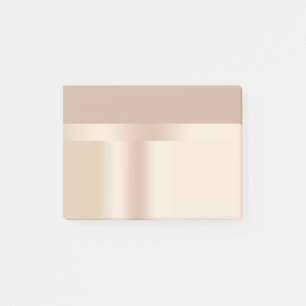 Elegant and stylish rose gold brown post-it notes