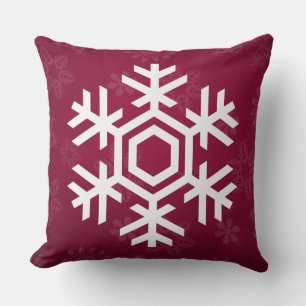 Elegant and Stylish Snow Pattern Christmas Cushion