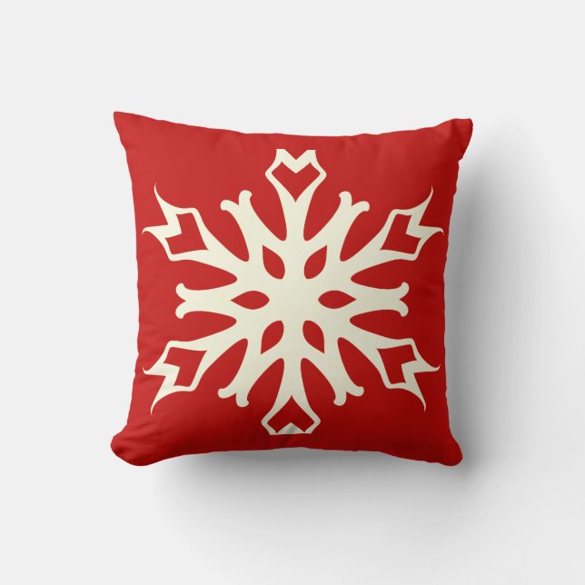 Elegant and Stylish  Snowflake Christmas Cushion (Front)
