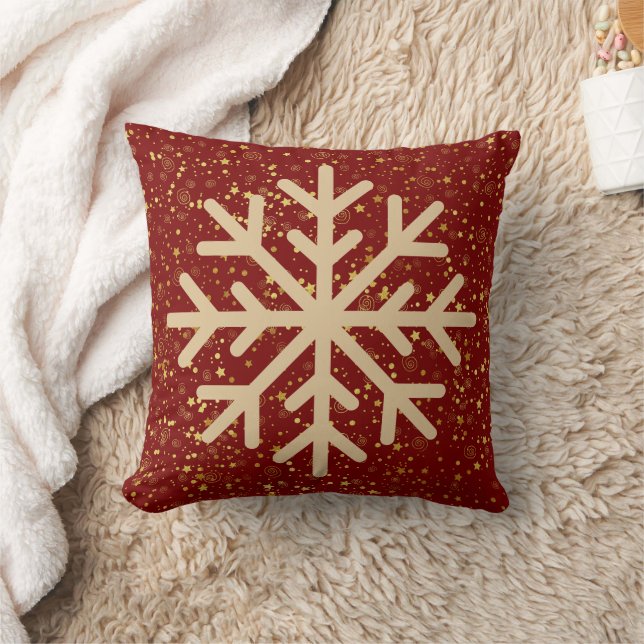 Elegant and Stylish White Snowflake Christmas Cushion (Blanket)