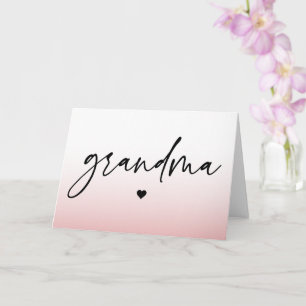 Elegant and Subtle Pink Grandma Script Gift Card