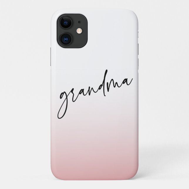 Elegant and Subtle Pink Grandma Script Gift  Case-Mate iPhone Case (Back)