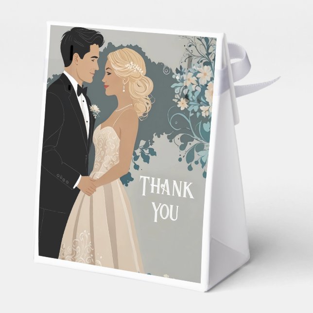Elegant and Timeless Wedding Invitation Design Favour Box (Back Side)
