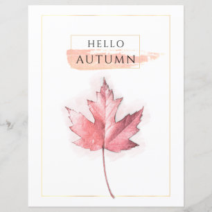 Elegant and Trendy Autumn Leaf Drawing Art Sheet