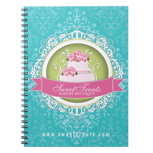 Elegant and Whimsical Cake Note Book (Front)