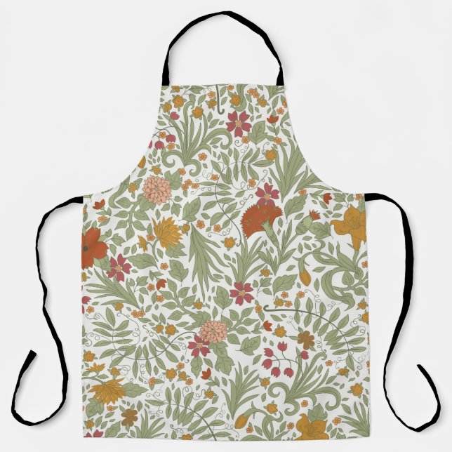 Elegant and whimsical floral pattern. apron (Front)