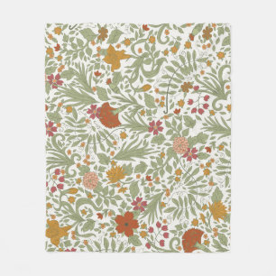 Elegant and whimsical floral pattern. fleece blanket