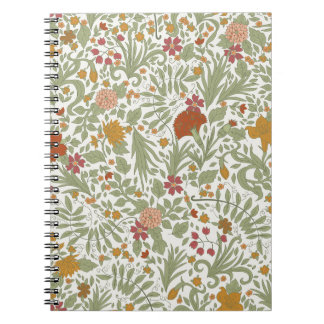 Elegant and whimsical floral pattern. notebook