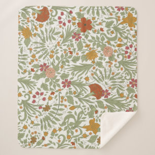 Elegant and whimsical floral pattern. sherpa blanket
