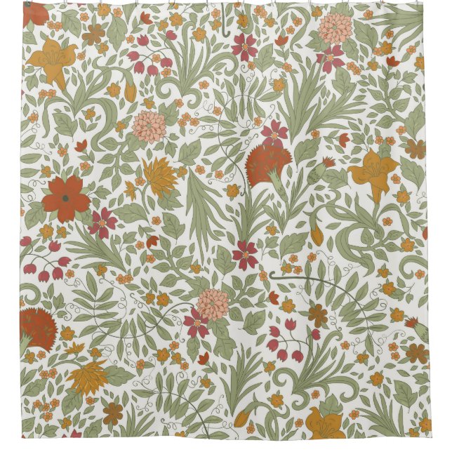 Elegant and whimsical floral pattern. shower curtain (Front)