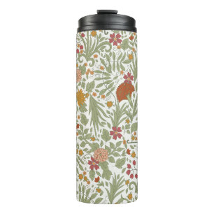 Elegant and whimsical floral pattern. thermal tumbler