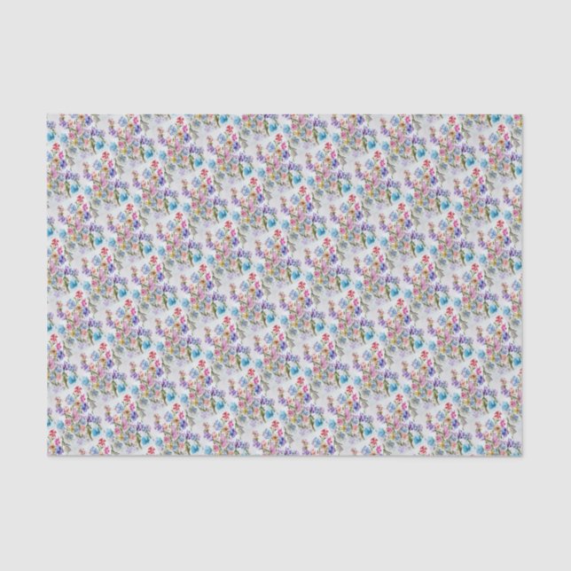 ELEGANT AND WHIMSICAL FLORAL PATTERN TISSUE PAPER (Front)