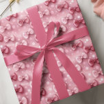 Elegant and Whimsical Pink Coquette Bows Ribbons Wrapping Paper<br><div class="desc">Perfect for weddings, bridal showers, baby showers, birthdays, and other special occasions that call for a blend of ultra-feminine elegance and playful charm, this enchanting coquette bow pattern is guaranteed to captivate and delight recipients of all ages. Its delicate design brings a touch of whimsy to any celebration, making it...</div>
