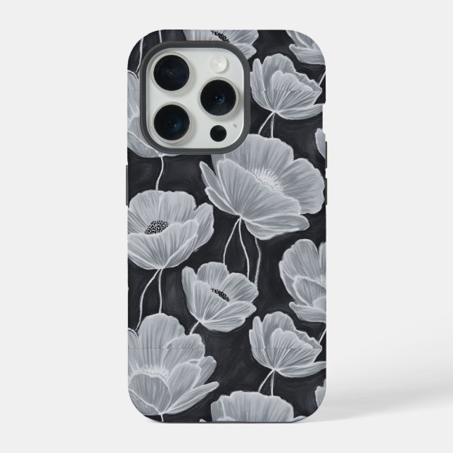 Elegant and Whimsical Poppies iPhone Case (Back)