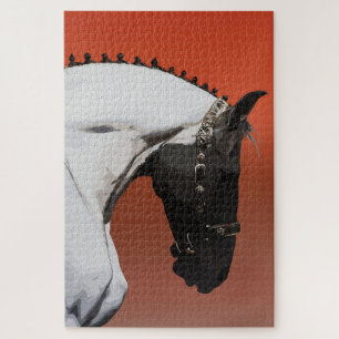 Elegant Andalusian Horse – Majestic Equestrian Art Jigsaw Puzzle